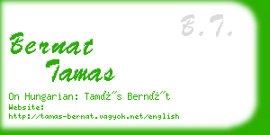 bernat tamas business card